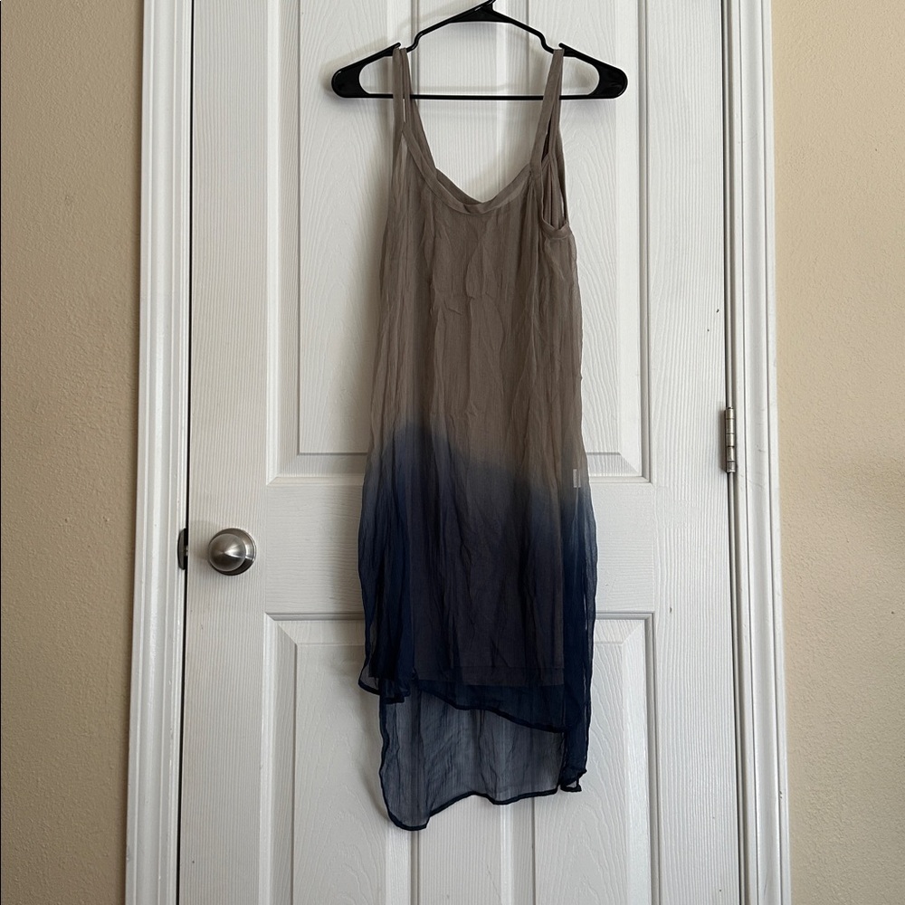 Chan Luu Gray and Blue Midi Dress